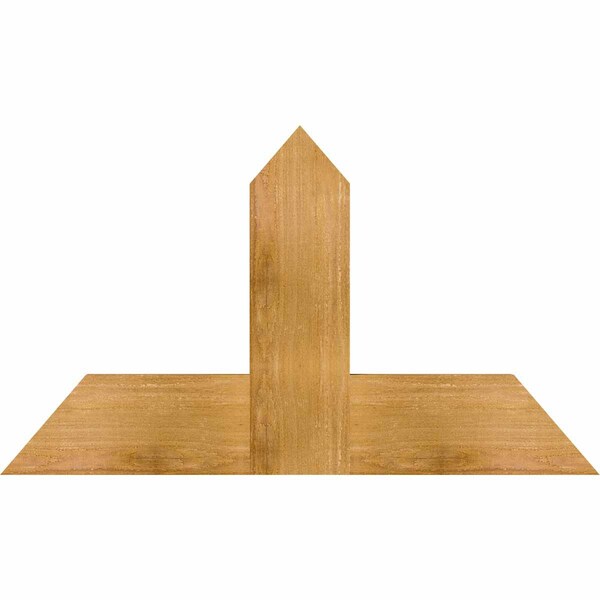 Ekena Millwork Portland Rough Sawn Timber Gable Bracket, Western Red Cedar, 36"W x 21"H x 2"D x 6"F, 14/12 Pitch GBW036X21X0206POR00RWR - main
